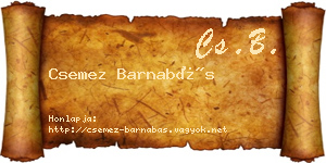 Csemez Barnabás névjegykártya